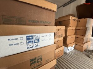 Boxes of LIVE Crabs